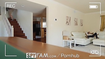 Stepmom'S Spycam Captures Stepdad'S Oral And Penetrative Encounter With Busty Stepdaughter