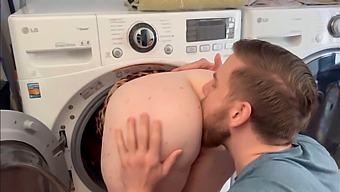 Steve Rickz'S Steamy Encounter With His Voluptuous Stepmom In The Laundry Room