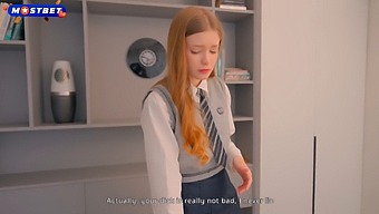 A School Principal Catches A Red-Haired Student On A Webcam Site. Will She Get Expelled Or Have Rough Sex?